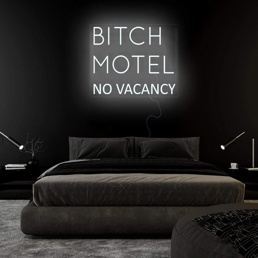 "Bitch Motel No Vacancy" Neonschild Sign Schriftzug - NEONEVERGLOW