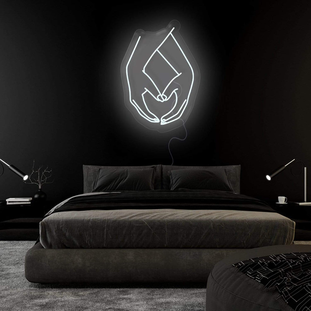 "Hände Liebe " Neonschild Sign - NEONEVERGLOW