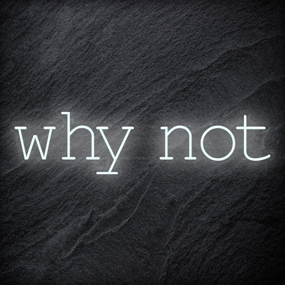 "Why Not" Neon Sign Schriftzug - NEONEVERGLOW