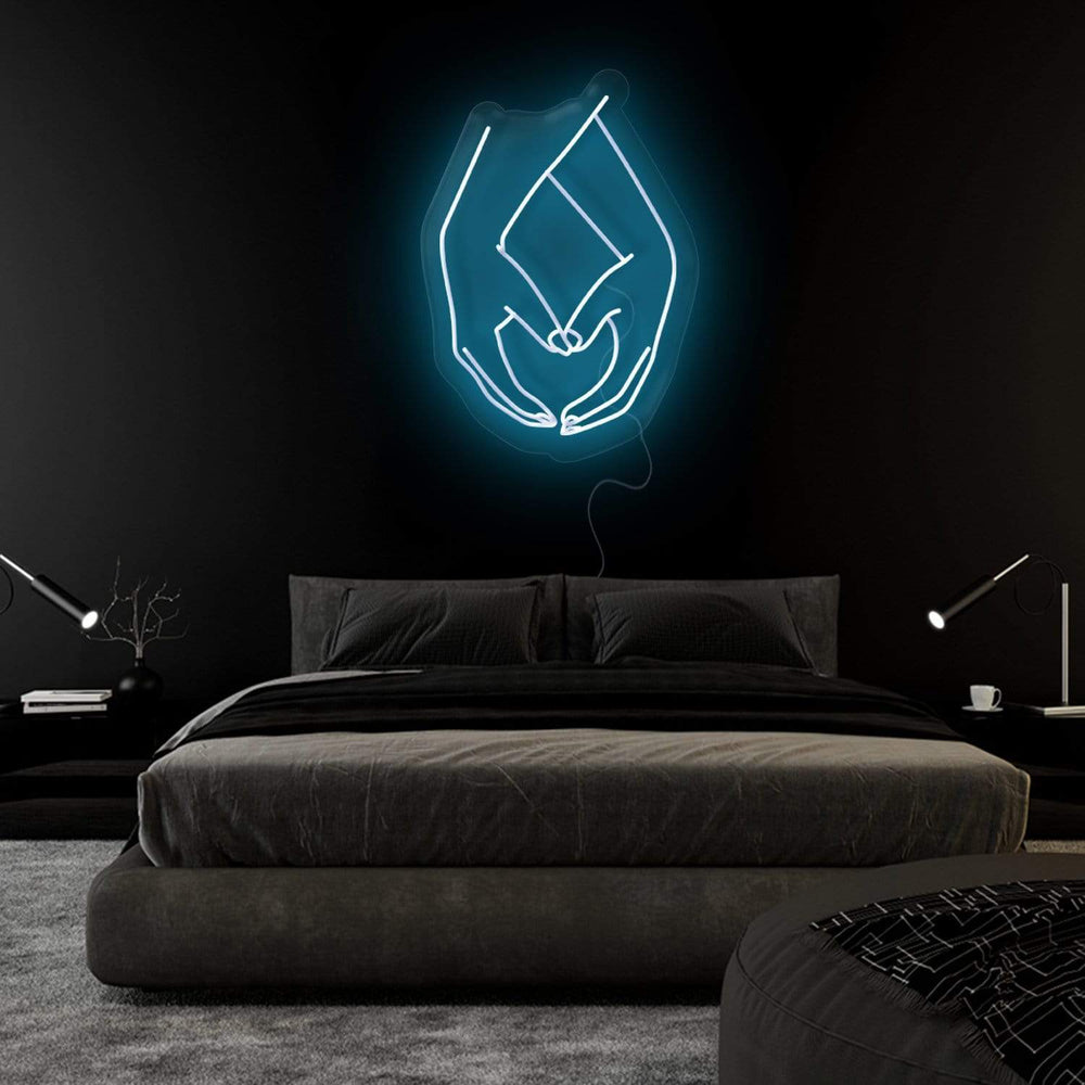 "Hände Liebe " Neonschild Sign - NEONEVERGLOW