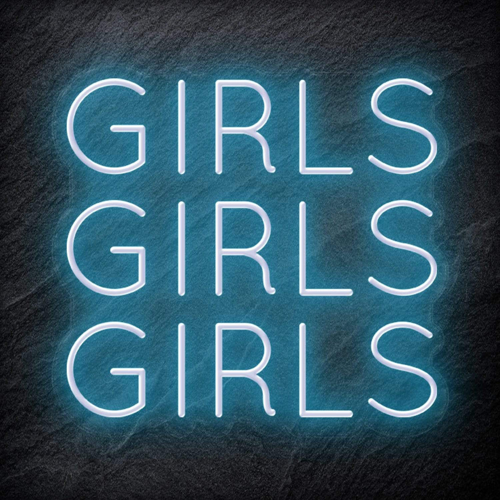 "Girls Girls Girls" Neon Schriftzug - NEONEVERGLOW