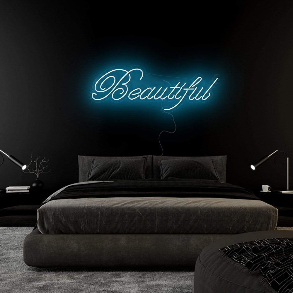 "Beautiful" Neon Sign Schriftzug - NEONEVERGLOW