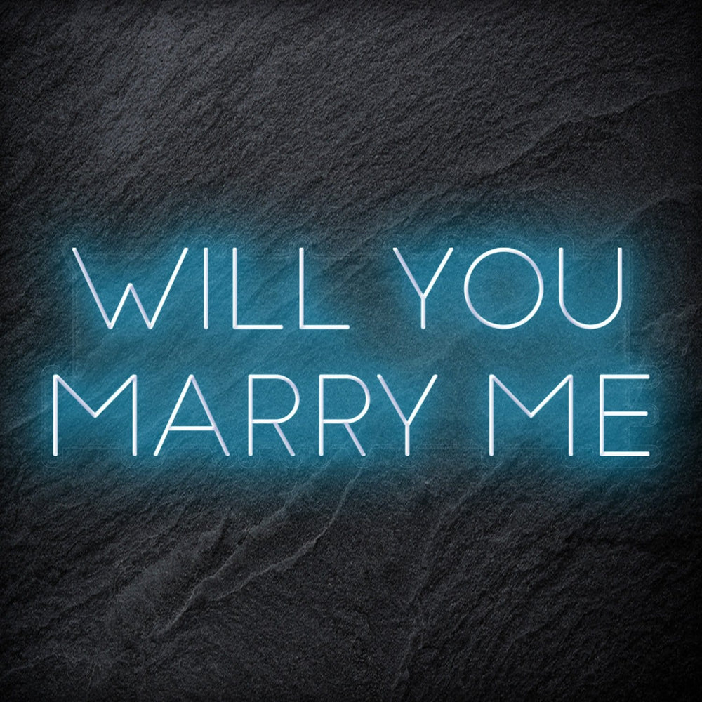 "Will You Marry Me" Neon Sign Schriftzug - NEONEVERGLOW