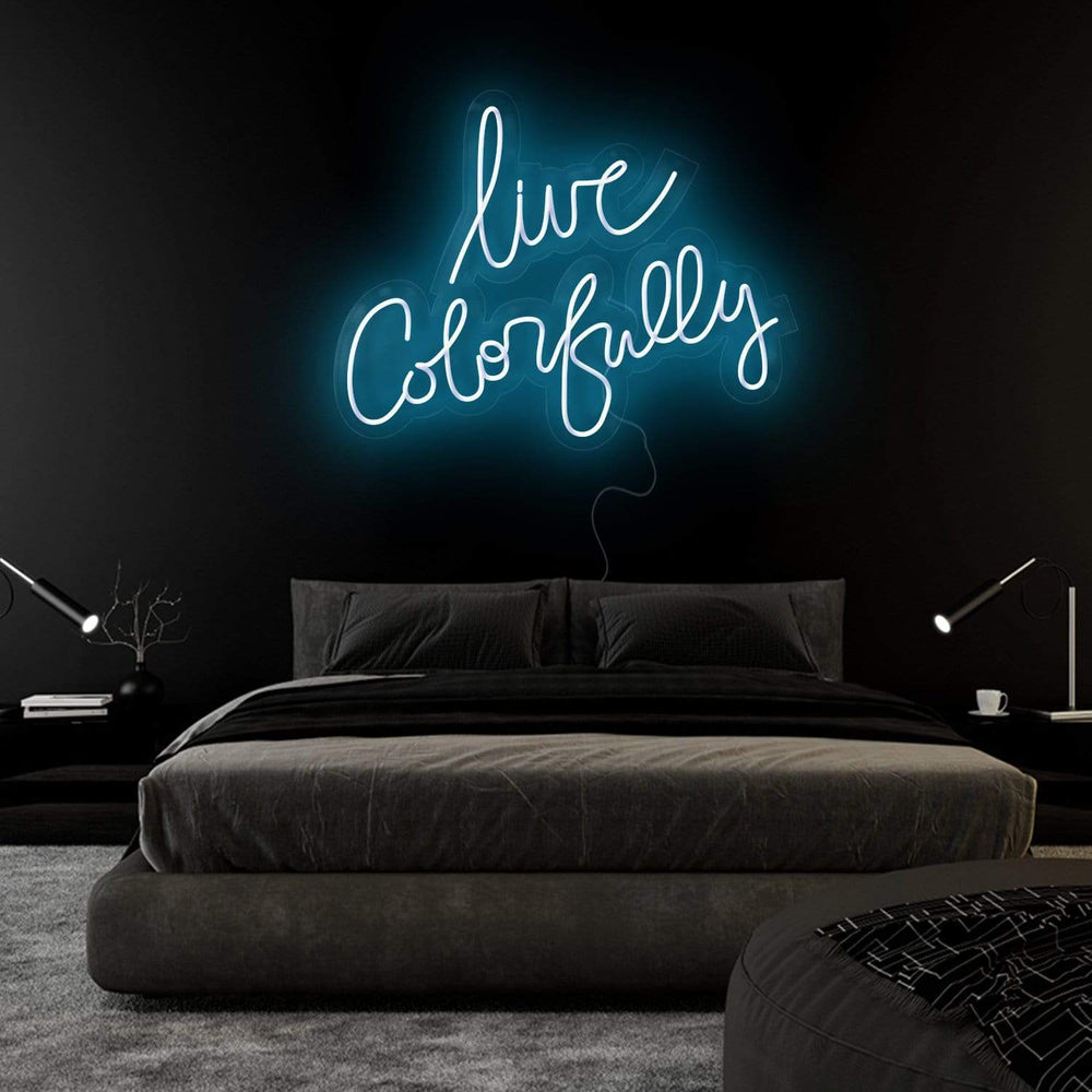 "Live Colorfully" Neonschild Sign Schriftzug - NEONEVERGLOW