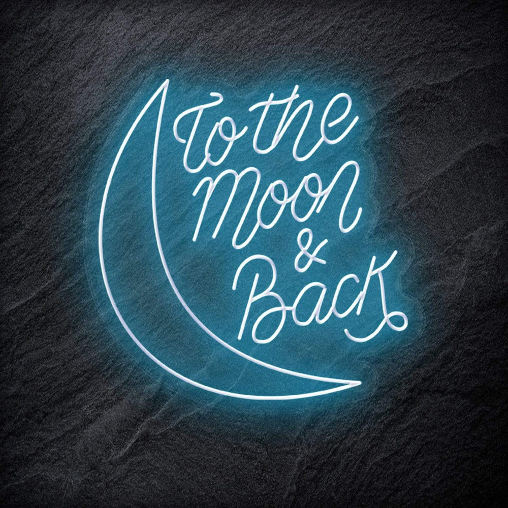 "To The Moon And Back" Neonschild - NEONEVERGLOW