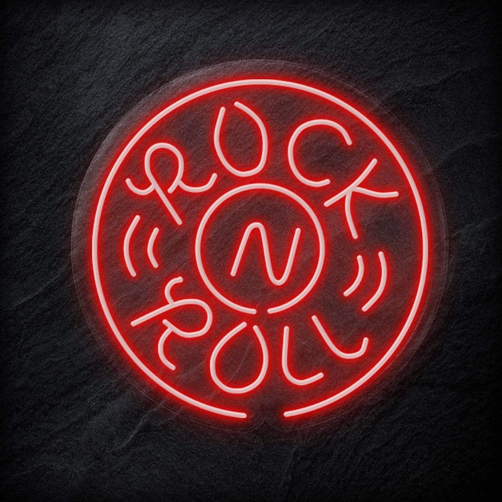 "Rockn Roll Musik" Neon Schild - NEONEVERGLOW