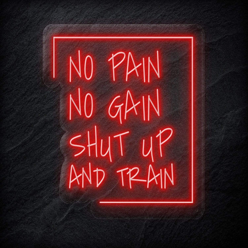 "No Pain No Gain " Neonschild Sign - NEONEVERGLOW