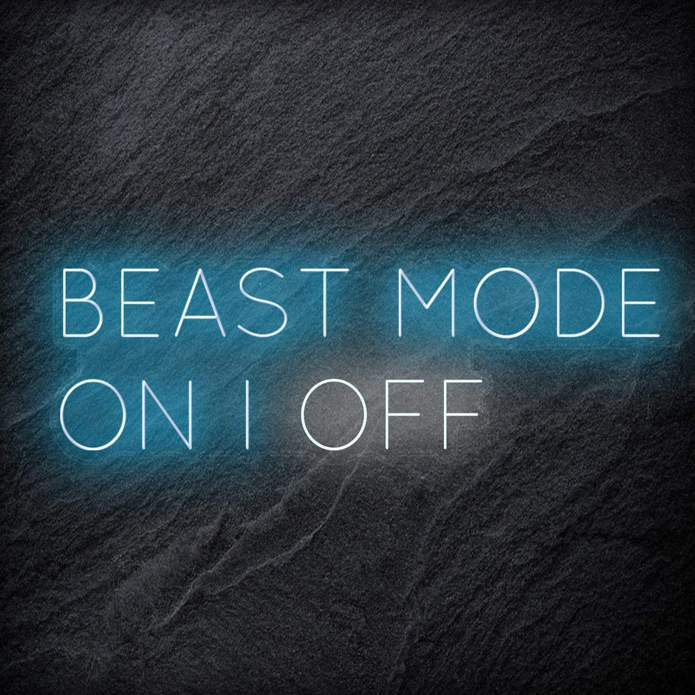 "Beast Mode On Off Fitness" Neon Sign Schriftzug - NEONEVERGLOW