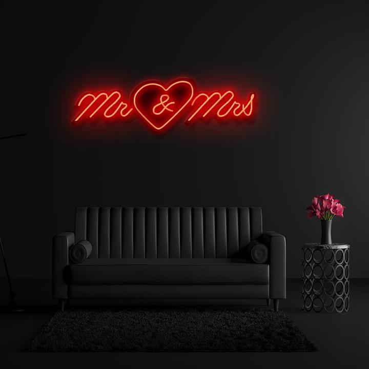" Mr&Mrs " Hochzeit Neonschild Sign - NEONEVERGLOW