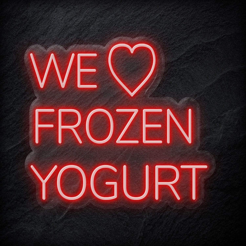 "We Love Frozen Yogurt" Neonschild Sign - NEONEVERGLOW