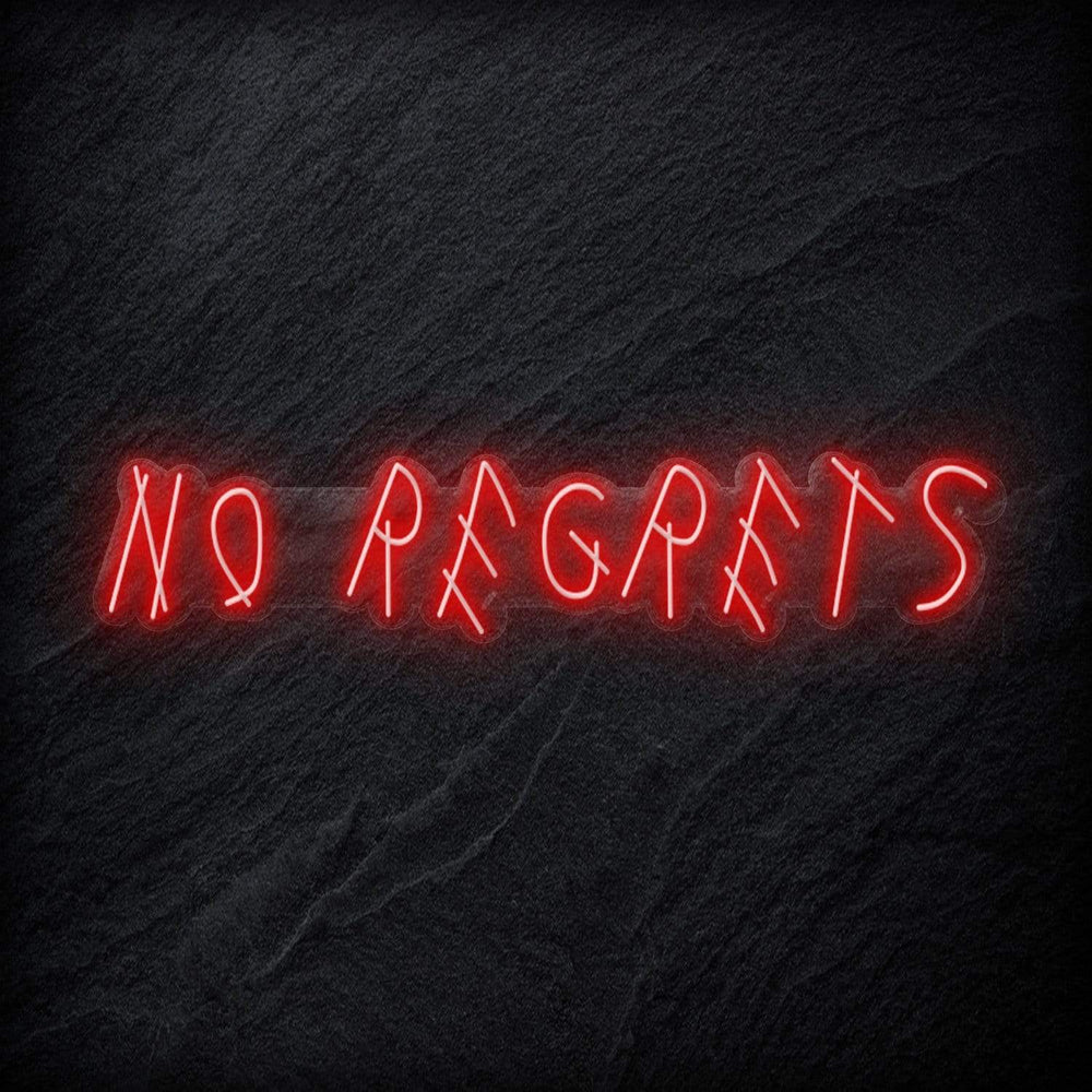"No Regrets" Neon Schriftzug - NEONEVERGLOW