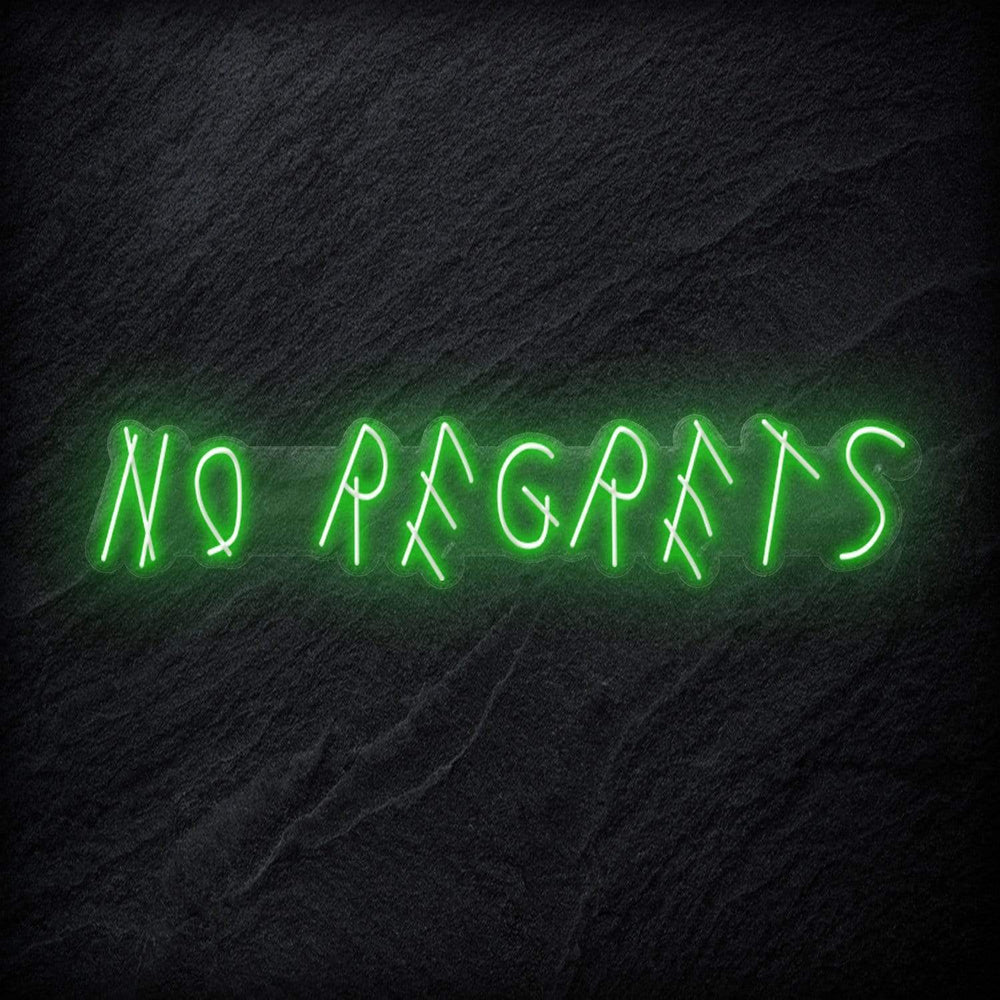 "No Regrets" Neon Schriftzug - NEONEVERGLOW