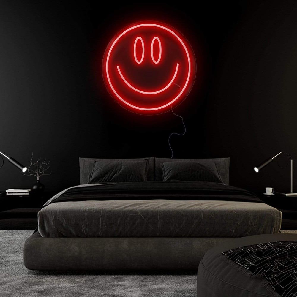 "Smile Lächeln" Neonschild Sign Schriftzug - NEONEVERGLOW