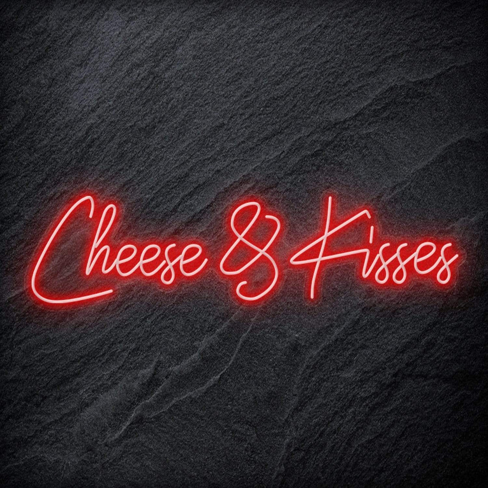 " Cheese & Kisses" Neon Schriftzug - NEONEVERGLOW