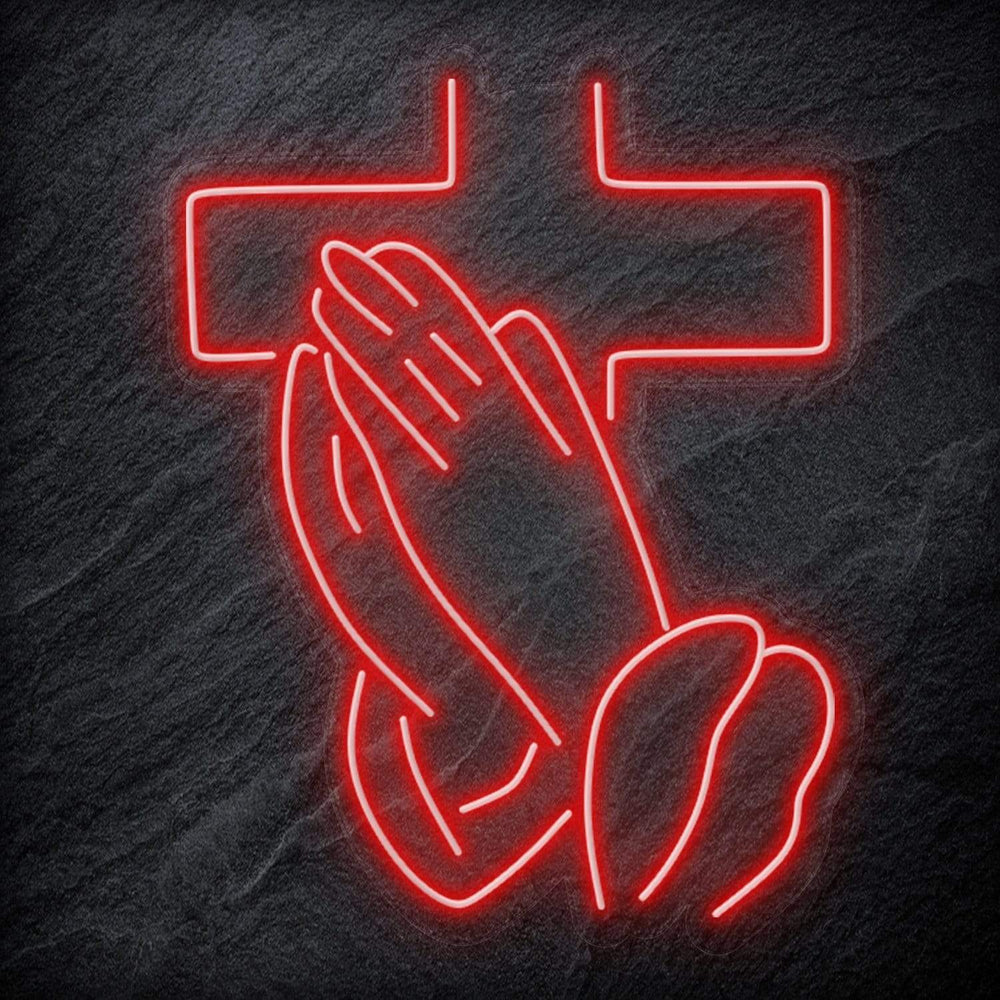 "Pray" Neonschild Sign Schriftzug - NEONEVERGLOW