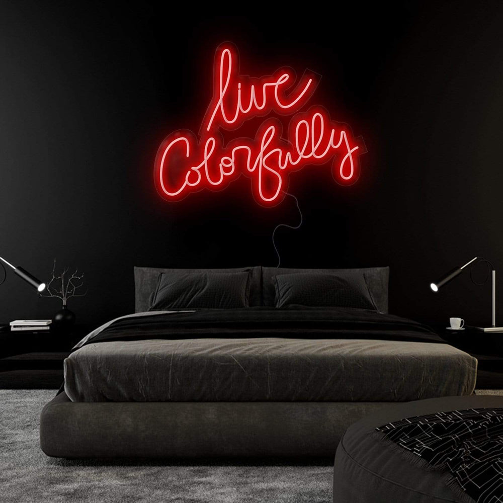"Live Colorfully" Neonschild Sign Schriftzug - NEONEVERGLOW