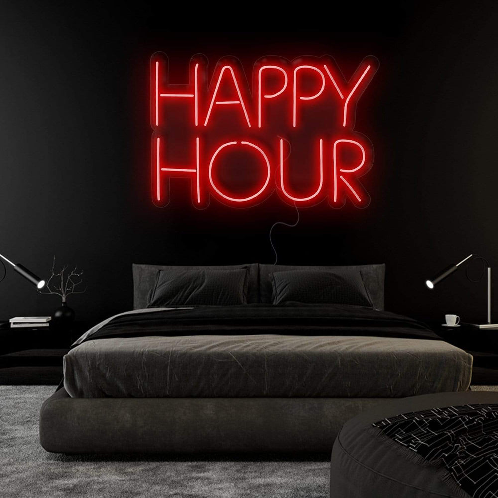 "Happy Hour" Neonschild Sign Schriftzug - NEONEVERGLOW