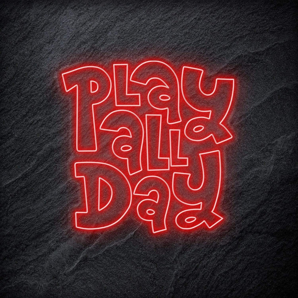 "Play All Day" Neonschild - NEONEVERGLOW