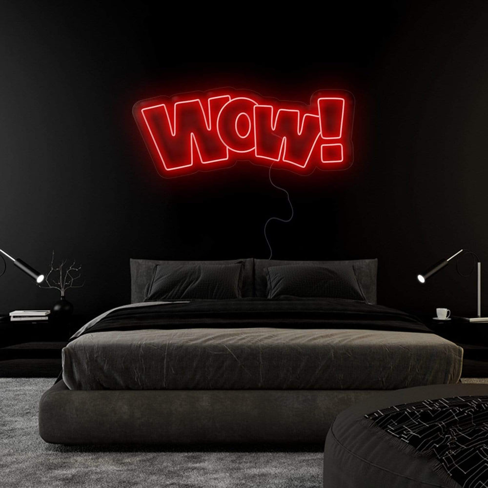 "WOW" Neonschild Sign Schriftzug - NEONEVERGLOW