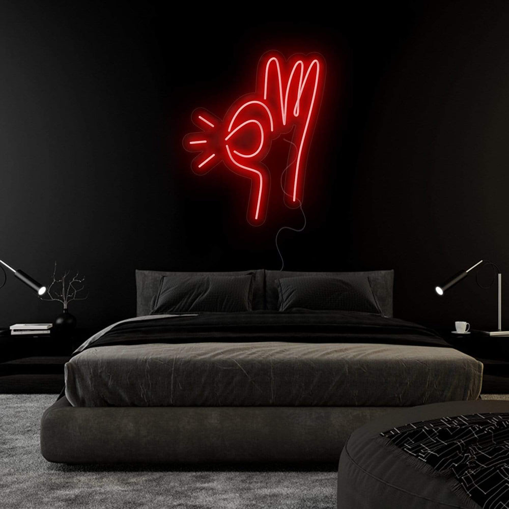 " Hand " Neonschild Sign Schriftzug - NEONEVERGLOW