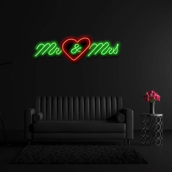 " Mr&Mrs " Hochzeit Neonschild Sign - NEONEVERGLOW