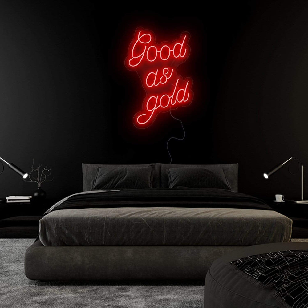 "Good as Gold" Neon Sign Schriftzug - NEONEVERGLOW