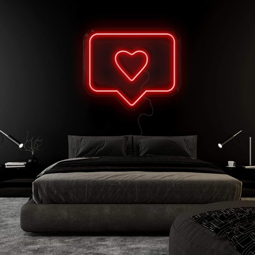 "Heart Herz Like" Neonschild Sign Schriftzug - NEONEVERGLOW
