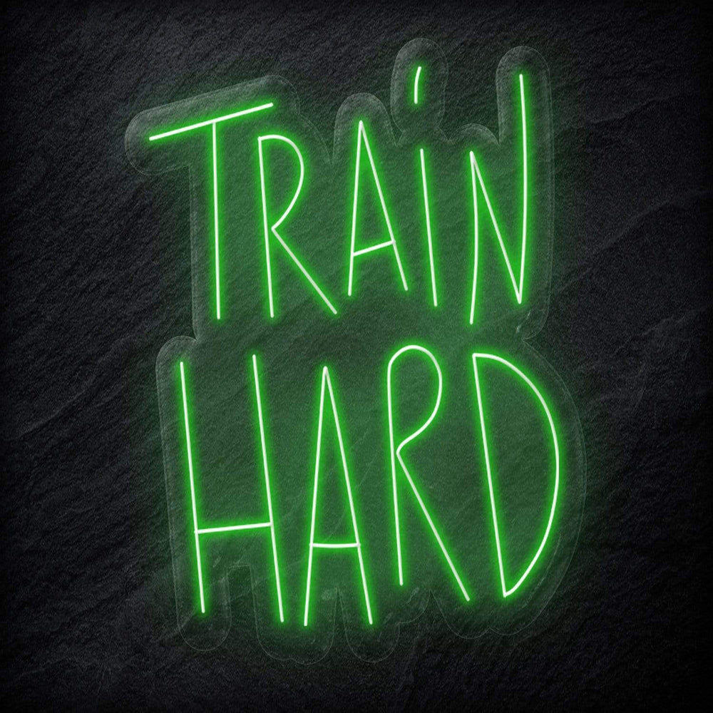 "Train Hard" Neon Sign Schriftzug - NEONEVERGLOW