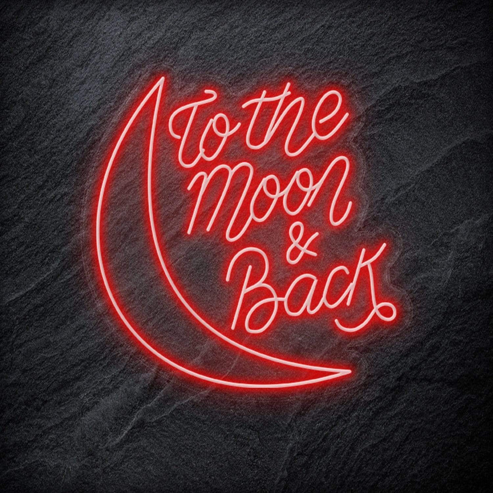 "To The Moon And Back" Neonschild - NEONEVERGLOW