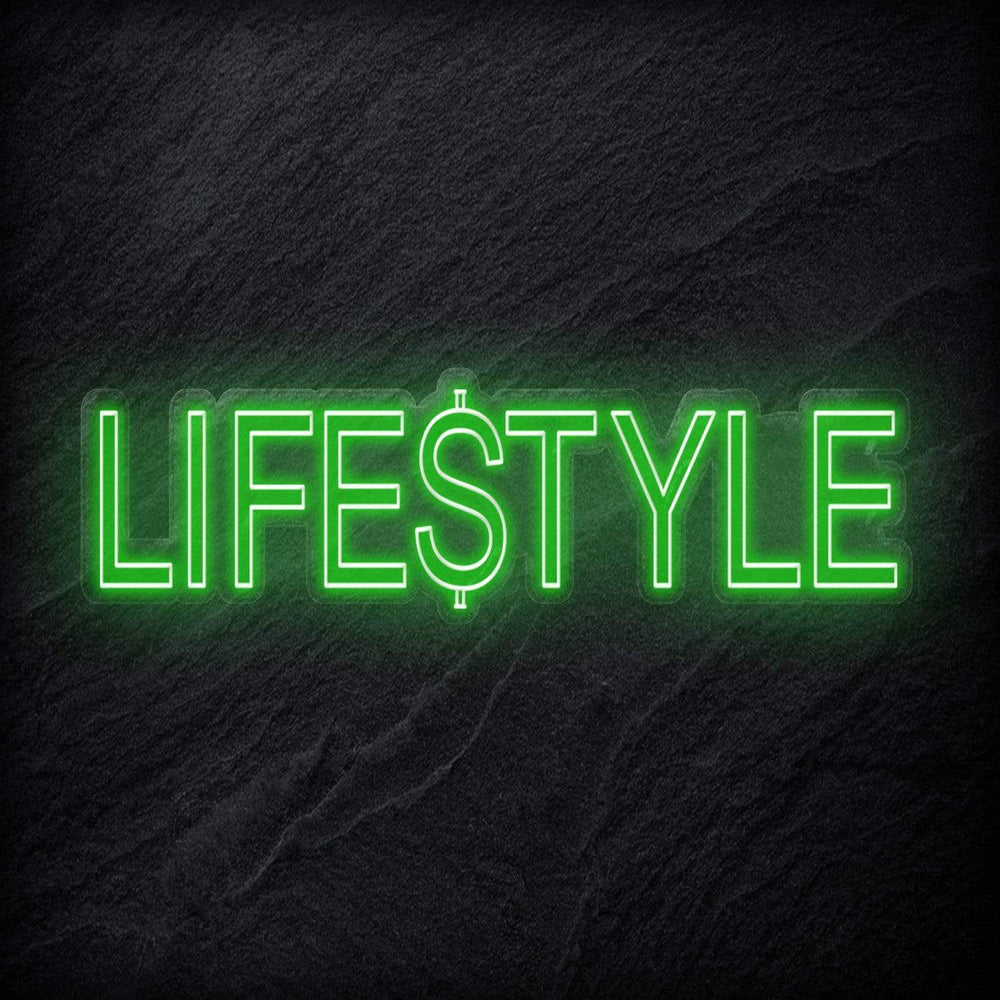 "Lifestyle" Neon Sign Schriftzug - NEONEVERGLOW