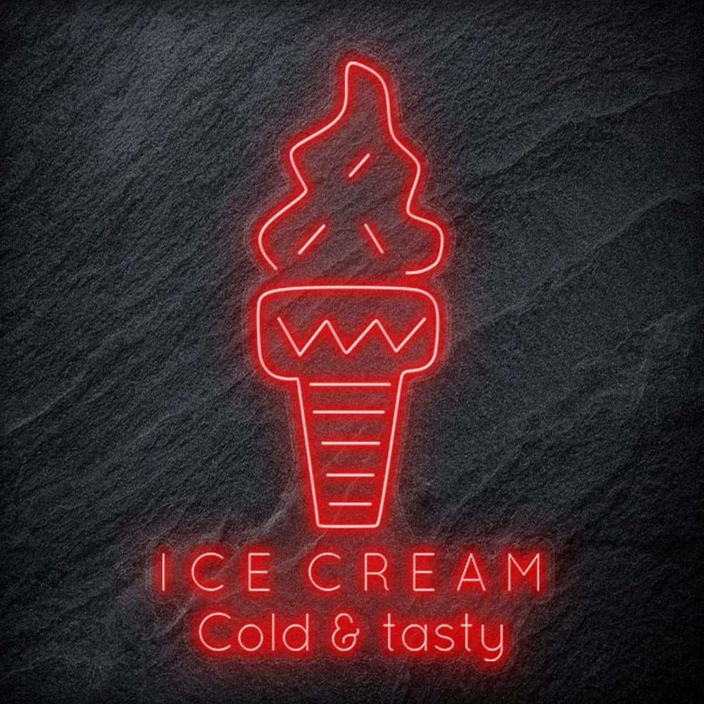 "Ice Cream Cold & tasty" Neonschild - NEONEVERGLOW