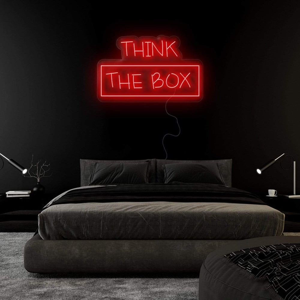 "Think The Box" Neonschild Sign - NEONEVERGLOW