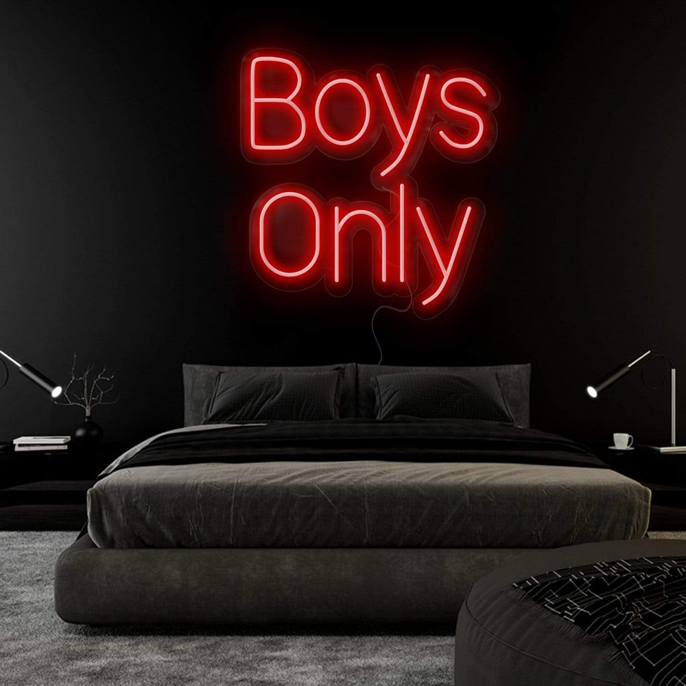 "Boys Only" Neon Sign Schriftzug - NEONEVERGLOW