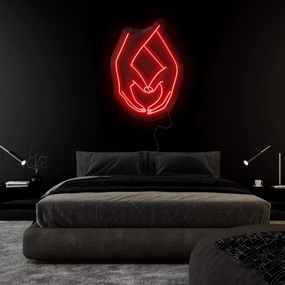 "Hände Liebe " Neonschild Sign - NEONEVERGLOW