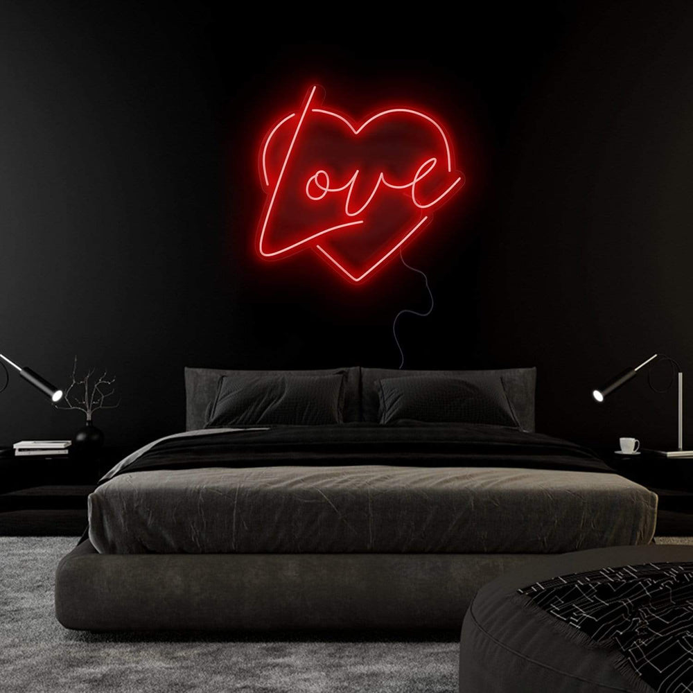 "Heart Love Herz" Neonschild Sign Schriftzug - NEONEVERGLOW