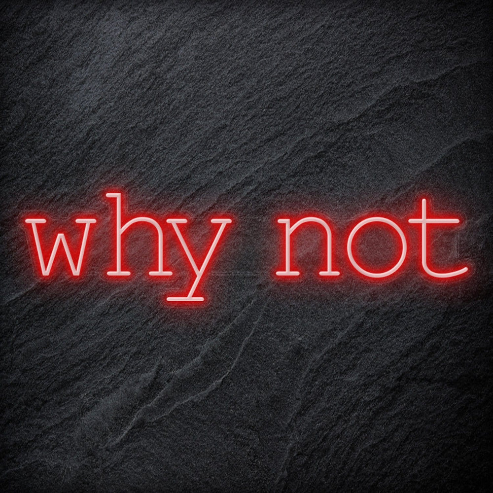 "Why Not" Neon Sign Schriftzug - NEONEVERGLOW
