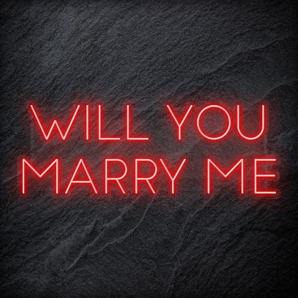 "Will You Marry Me" Neon Sign Schriftzug - NEONEVERGLOW