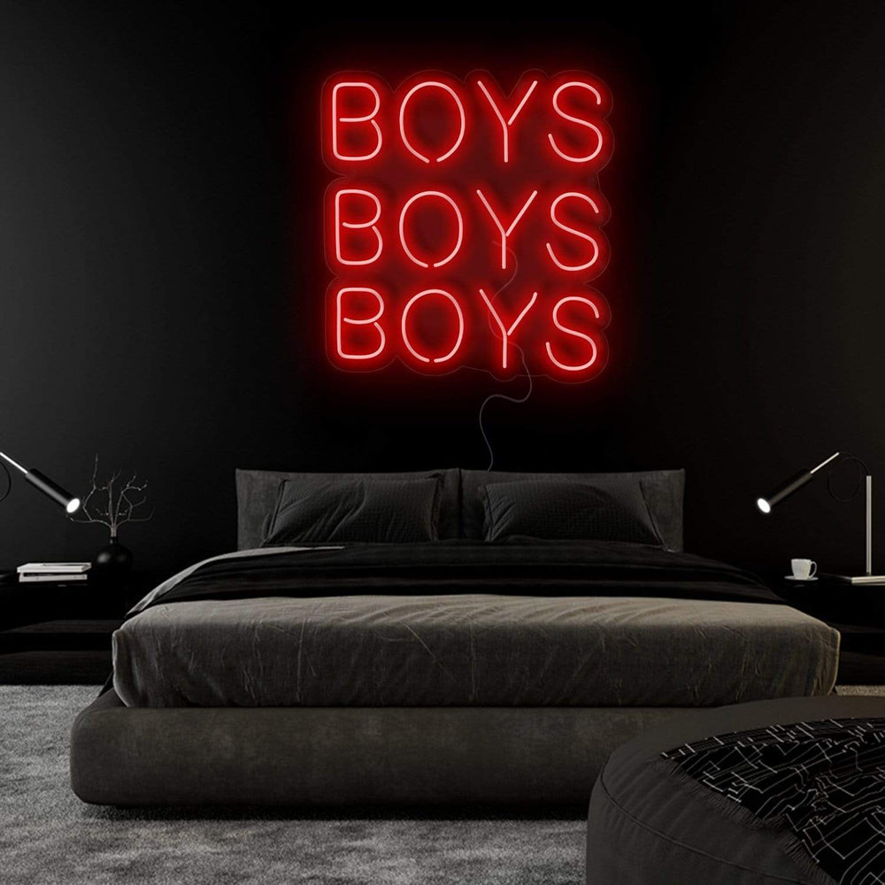 "Boys Boys Boys" Neon Sign Schriftzug - NEONEVERGLOW