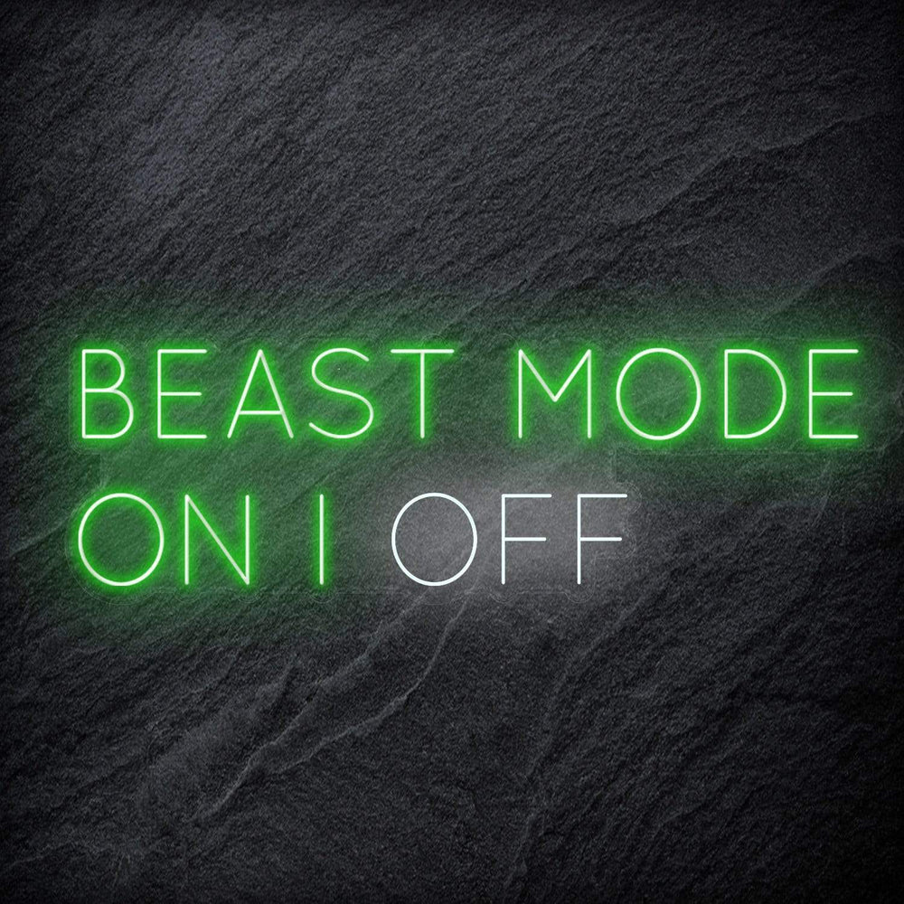"Beast Mode On Off Fitness" Neon Sign Schriftzug - NEONEVERGLOW