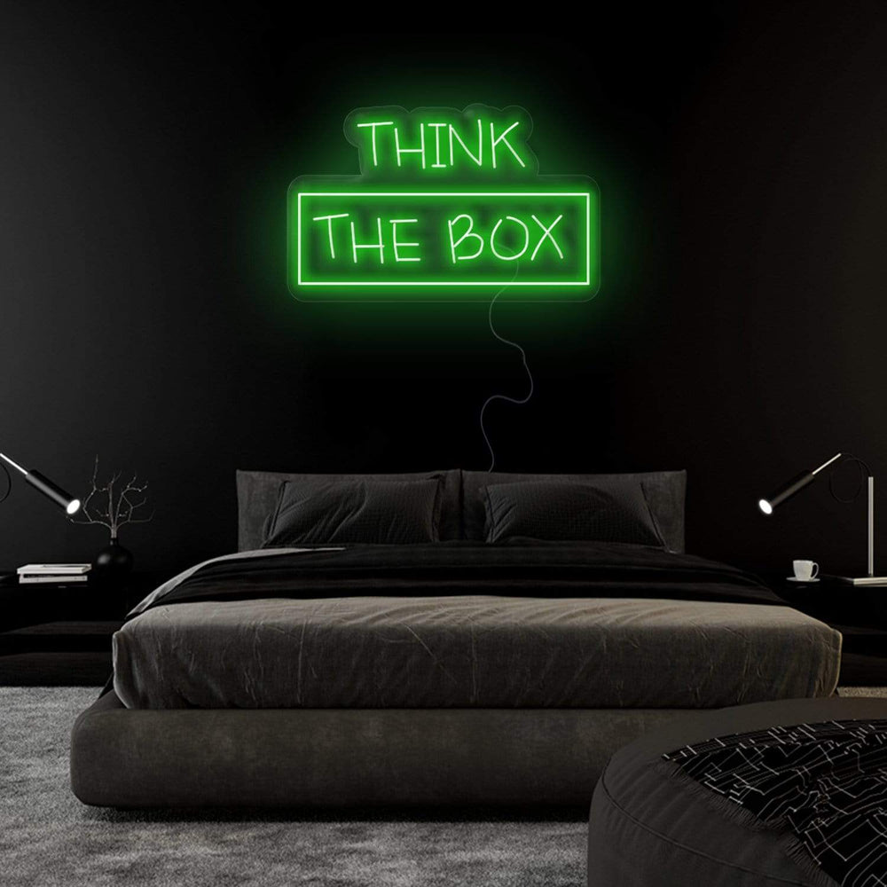 "Think The Box" Neonschild Sign - NEONEVERGLOW
