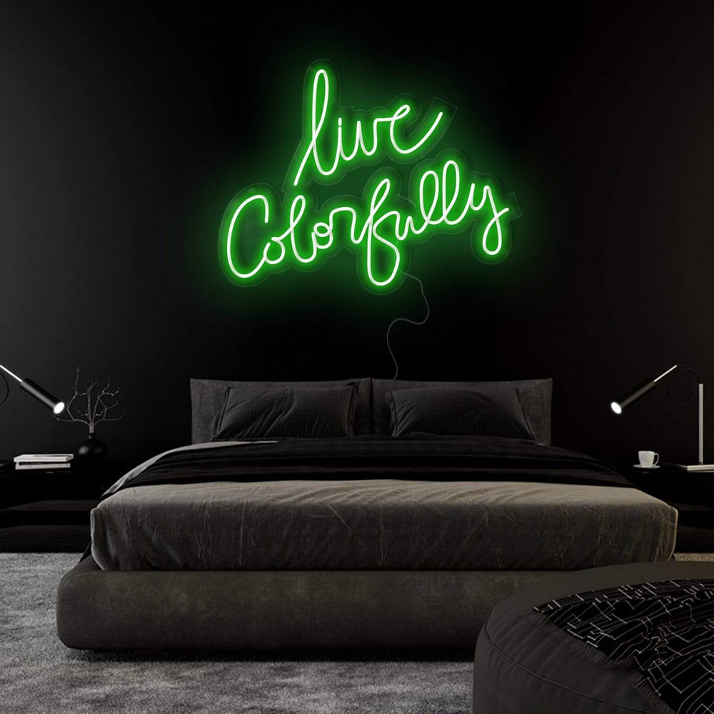 "Live Colorfully" Neonschild Sign Schriftzug - NEONEVERGLOW