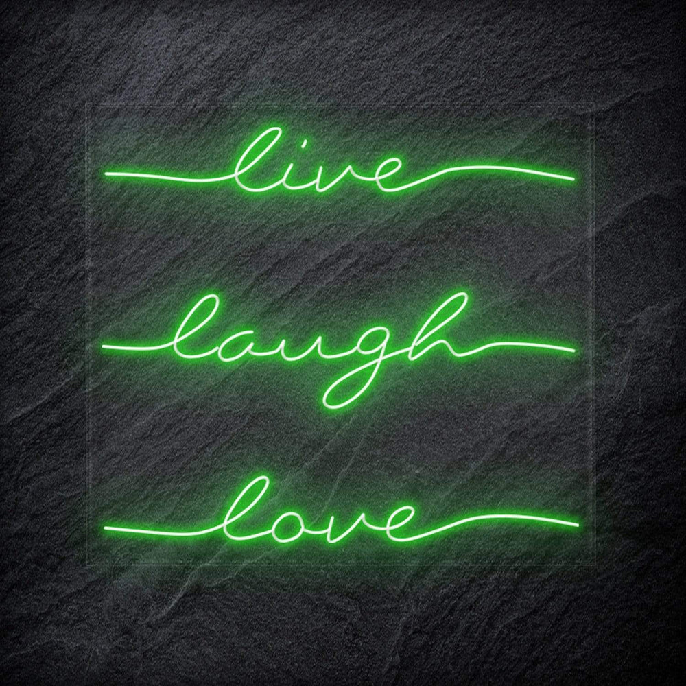 "Live Laugh Love" Neon Schriftzug - NEONEVERGLOW