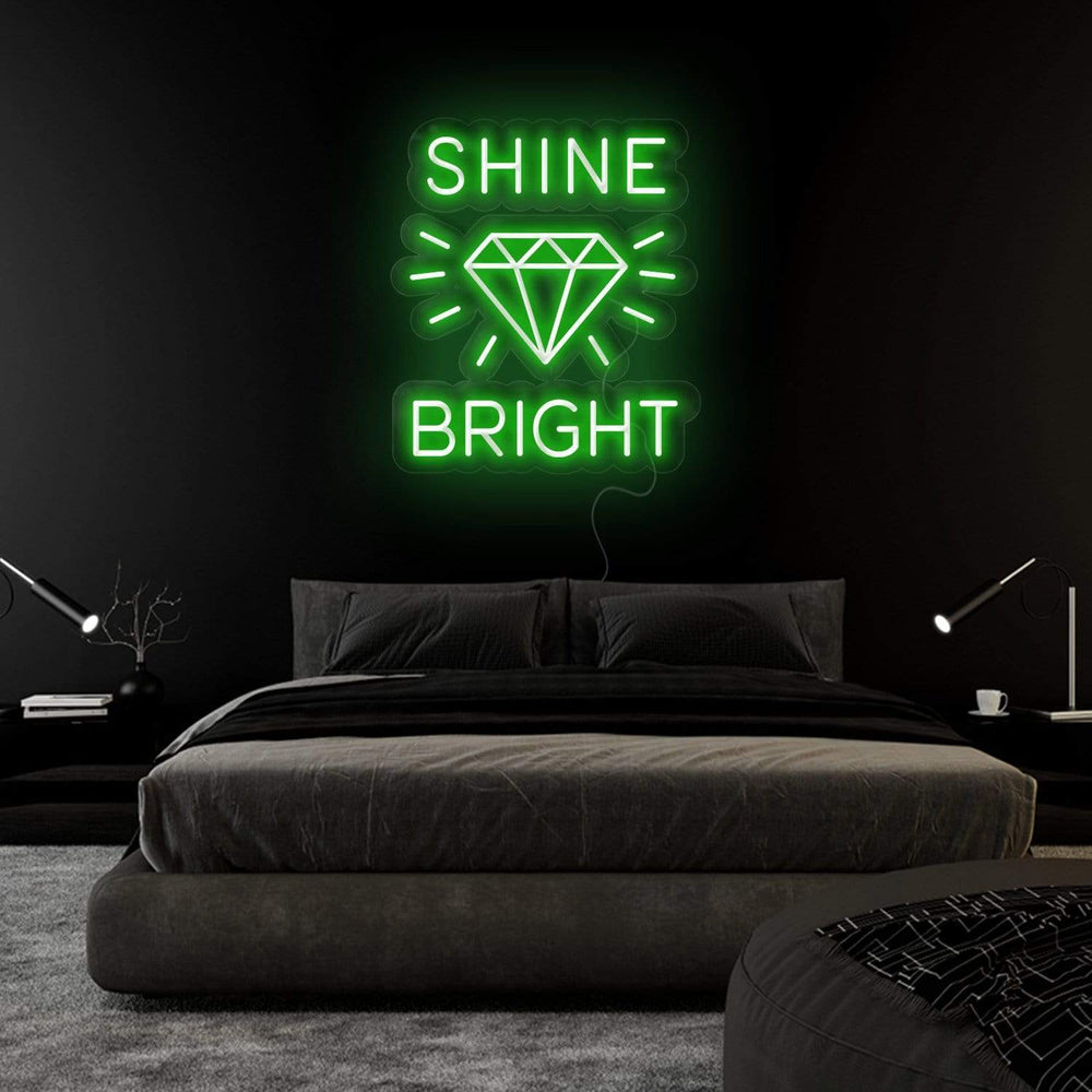 " Shine Bright like a Diamond" Neonschild Sign Schriftzug - NEONEVERGLOW