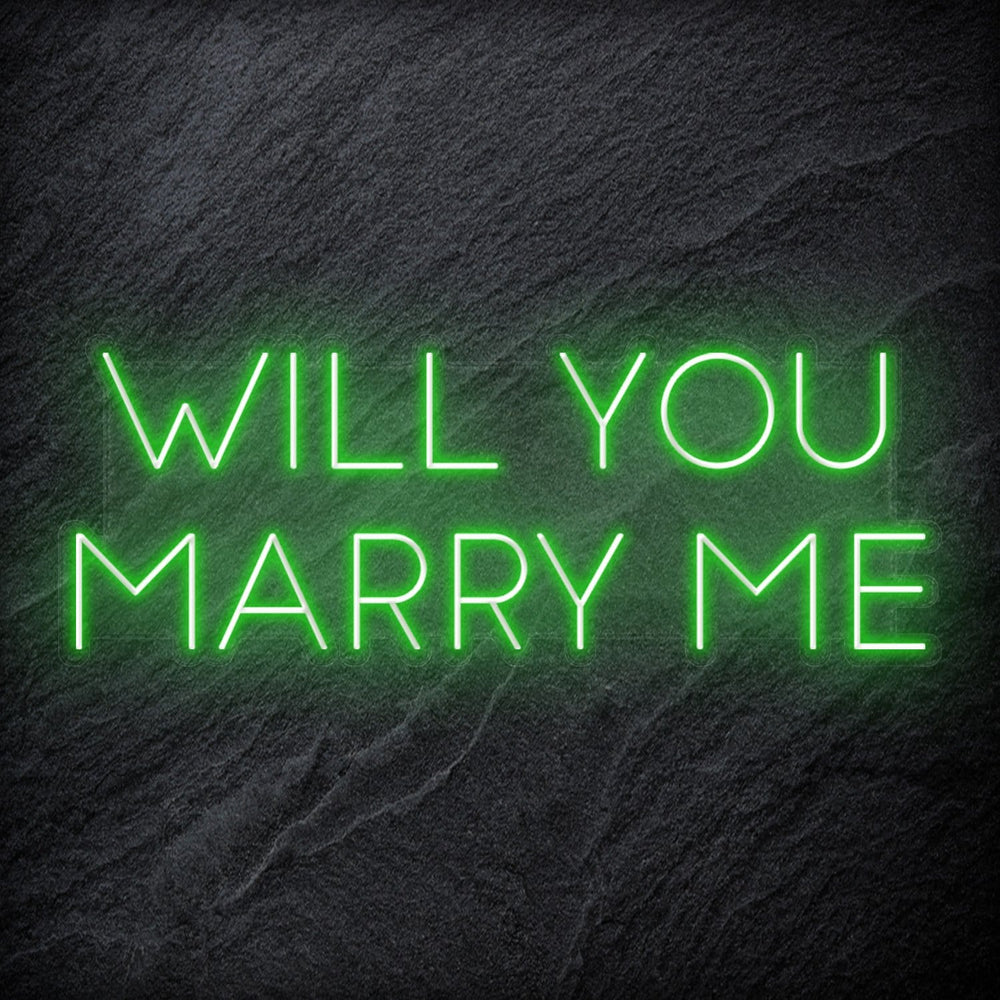 "Will You Marry Me" Neon Sign Schriftzug - NEONEVERGLOW