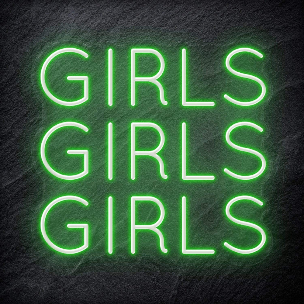 "Girls Girls Girls" Neon Schriftzug - NEONEVERGLOW