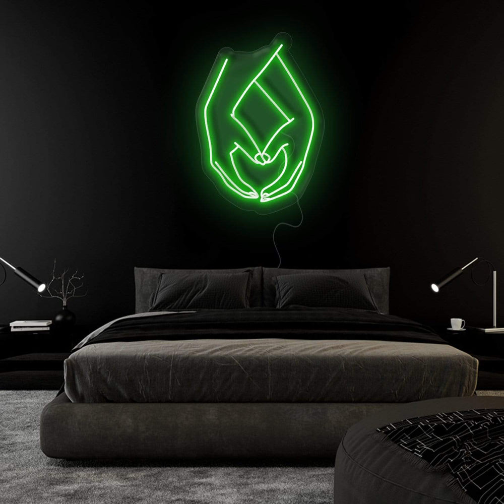 "Hände Liebe " Neonschild Sign - NEONEVERGLOW