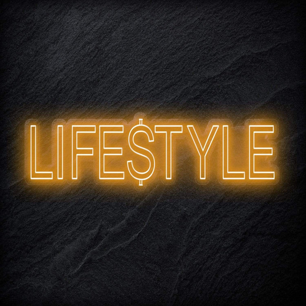 "Lifestyle" Neon Sign Schriftzug - NEONEVERGLOW