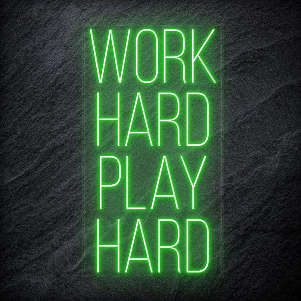 "Work Hard Play Hard" Neon Schriftzug - NEONEVERGLOW