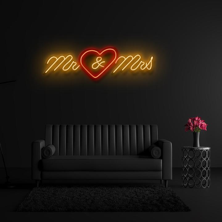 " Mr&Mrs " Hochzeit Neonschild Sign - NEONEVERGLOW