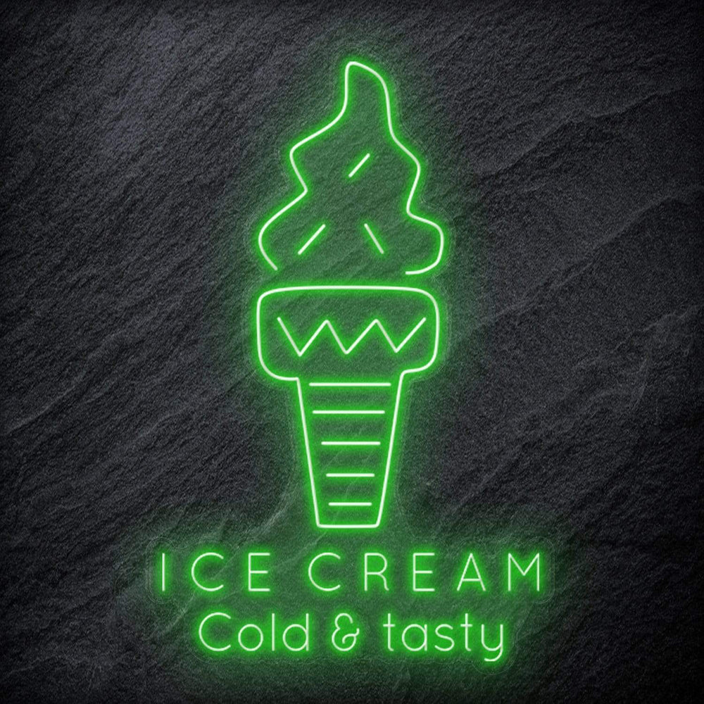 "Ice Cream Cold & tasty" Neonschild - NEONEVERGLOW